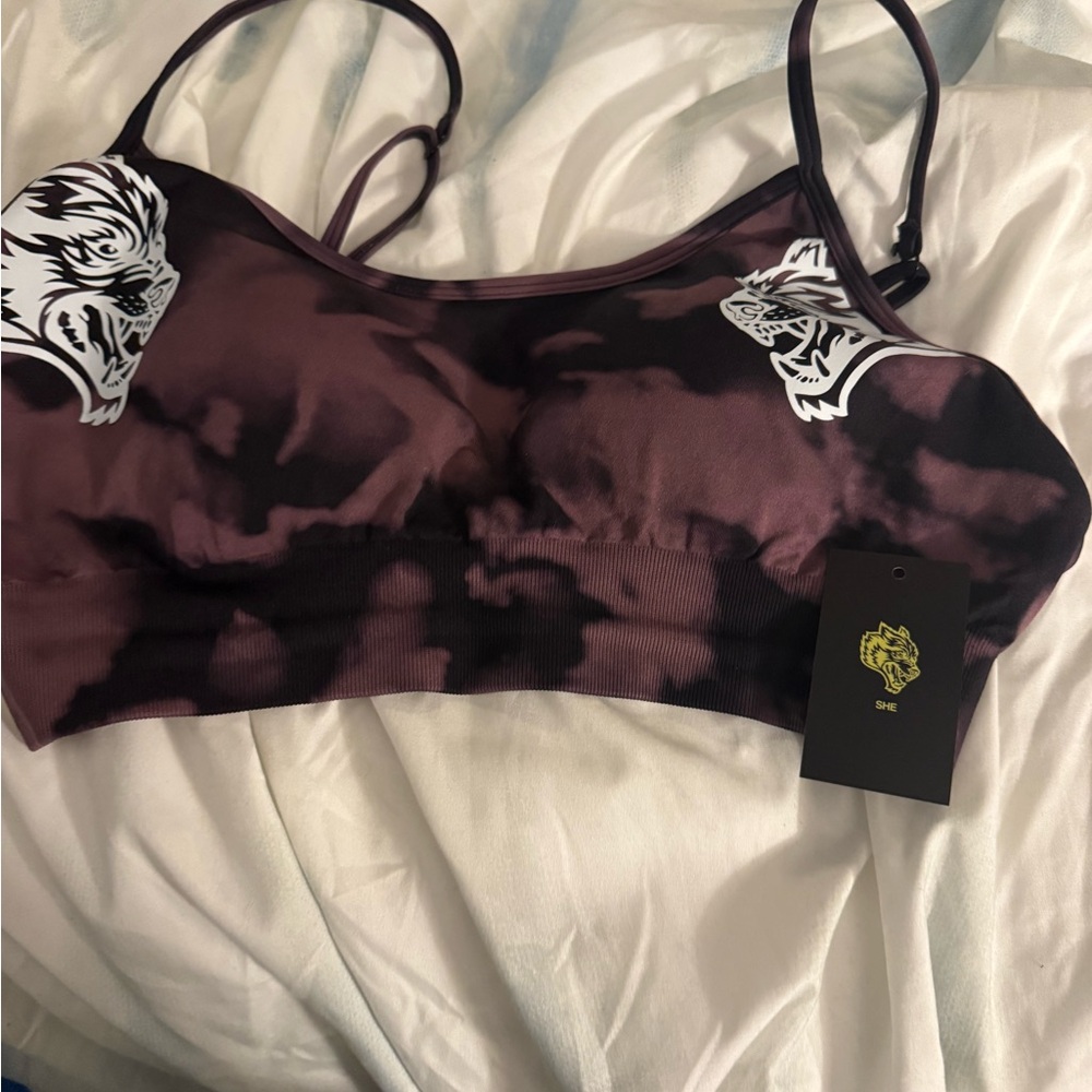 Women's Tie-Dye Sports Bra - Purple